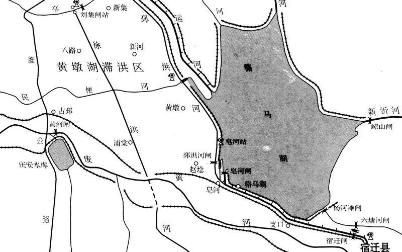 骆马湖防洪工程分布图